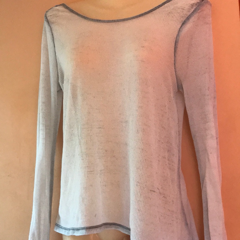 Long sleeve distressed long sleeve